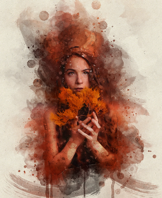 💍 Custom Digital Wedding Portrait – Personalized Watercolor-Style Artwork